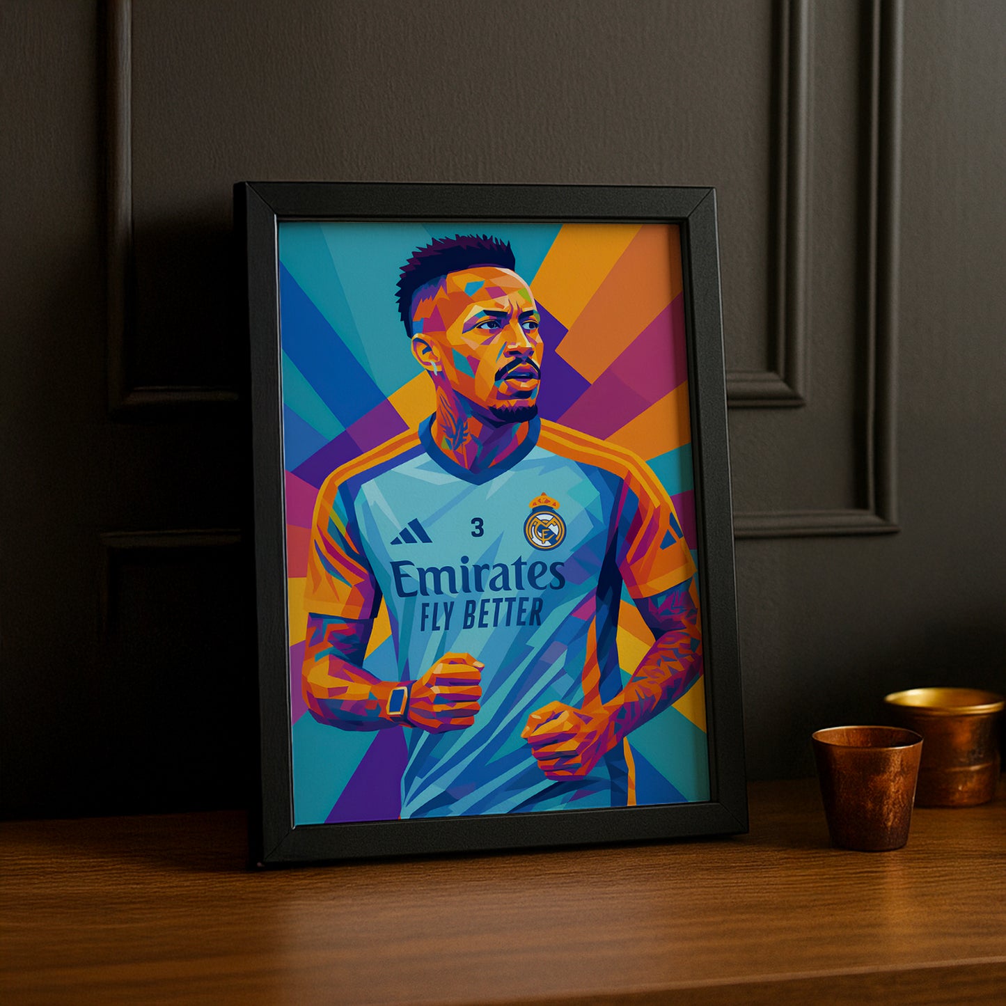 Cadre Photo Militão Real Madrid – Affiche HD Encadrée Papier Premium