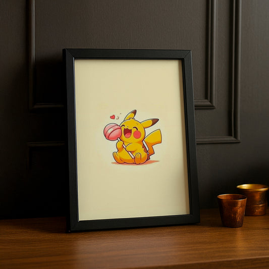 Cadre Photo Pokémon - Pikachu Illustration Bonbon