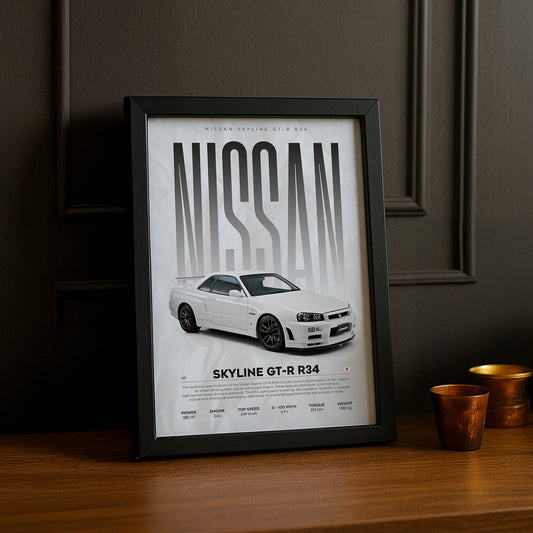Cadre photo Nissan Skyline GT-R R34