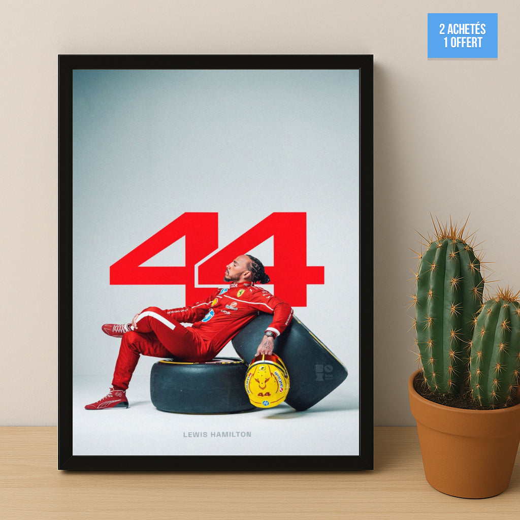 Poster encadrée Formule 1 - Lewis Hamilton 44