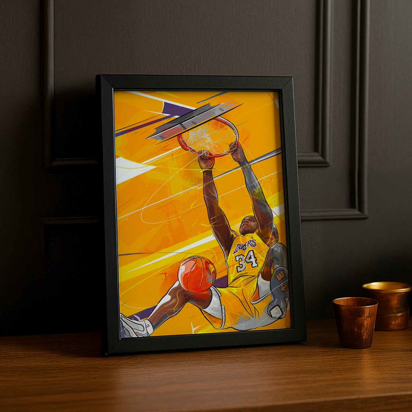 Cadre photo NBA - Dessin Dunk