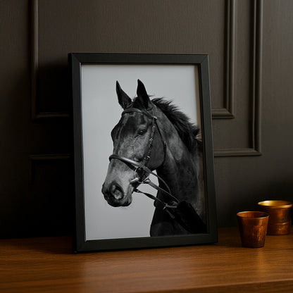 Cadre photo Équitation - Cheval Noir