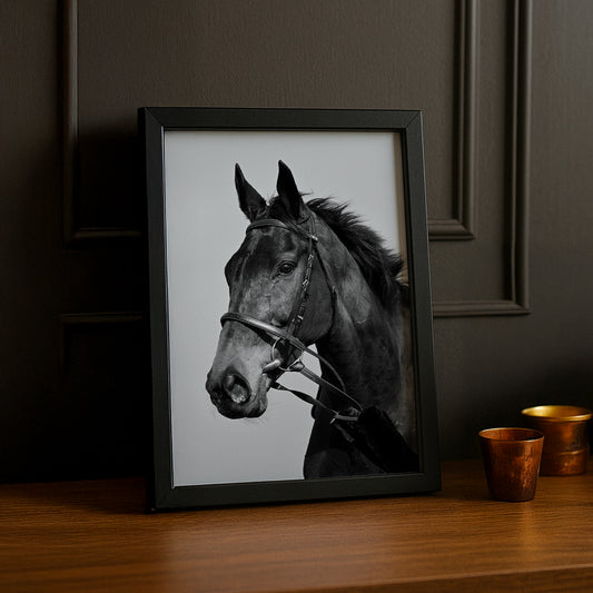 Cadre photo Équitation - Cheval Noir