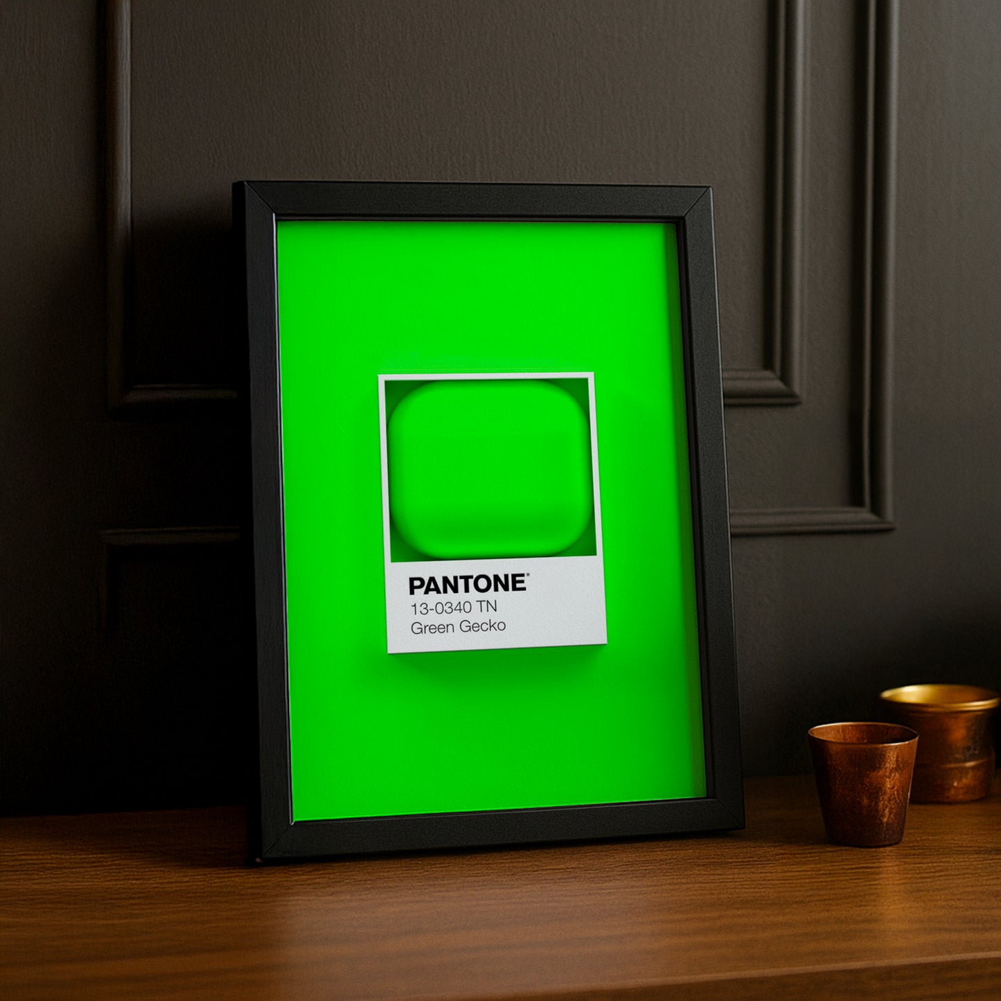 Cadre Photo Pantone Étiquette - Green Gecko