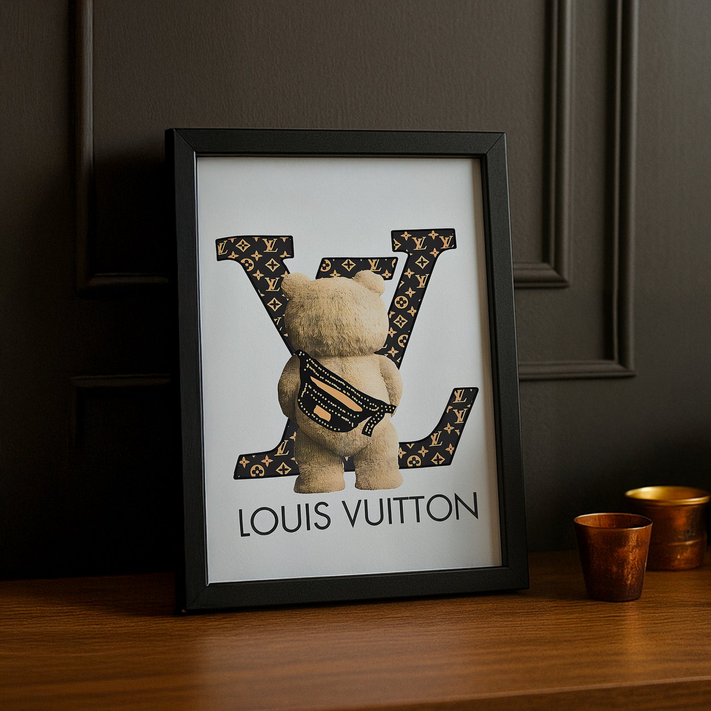 Cadre photo Louis Vuitton - Ours en peluche