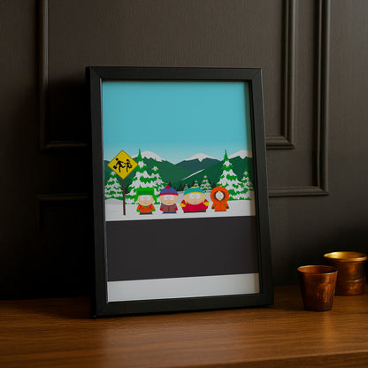 Cadre Photo South Park - Arrêt de bus