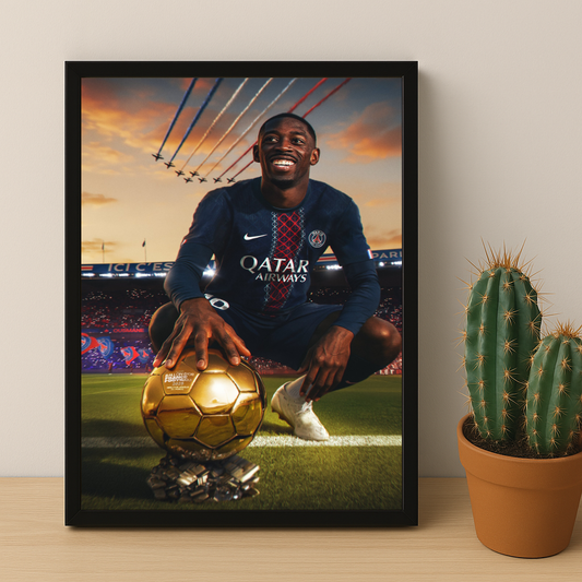 Poster Ousmane Dembélé Ballon d'Or 2025 Stade des Princes