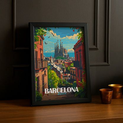 Cadre photo Barcelona Spain
