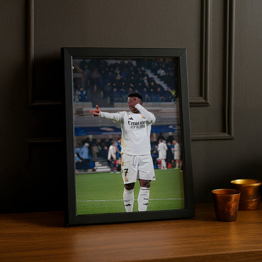 Poster encadrée Real Madrid - Vinicius Junior Célébration