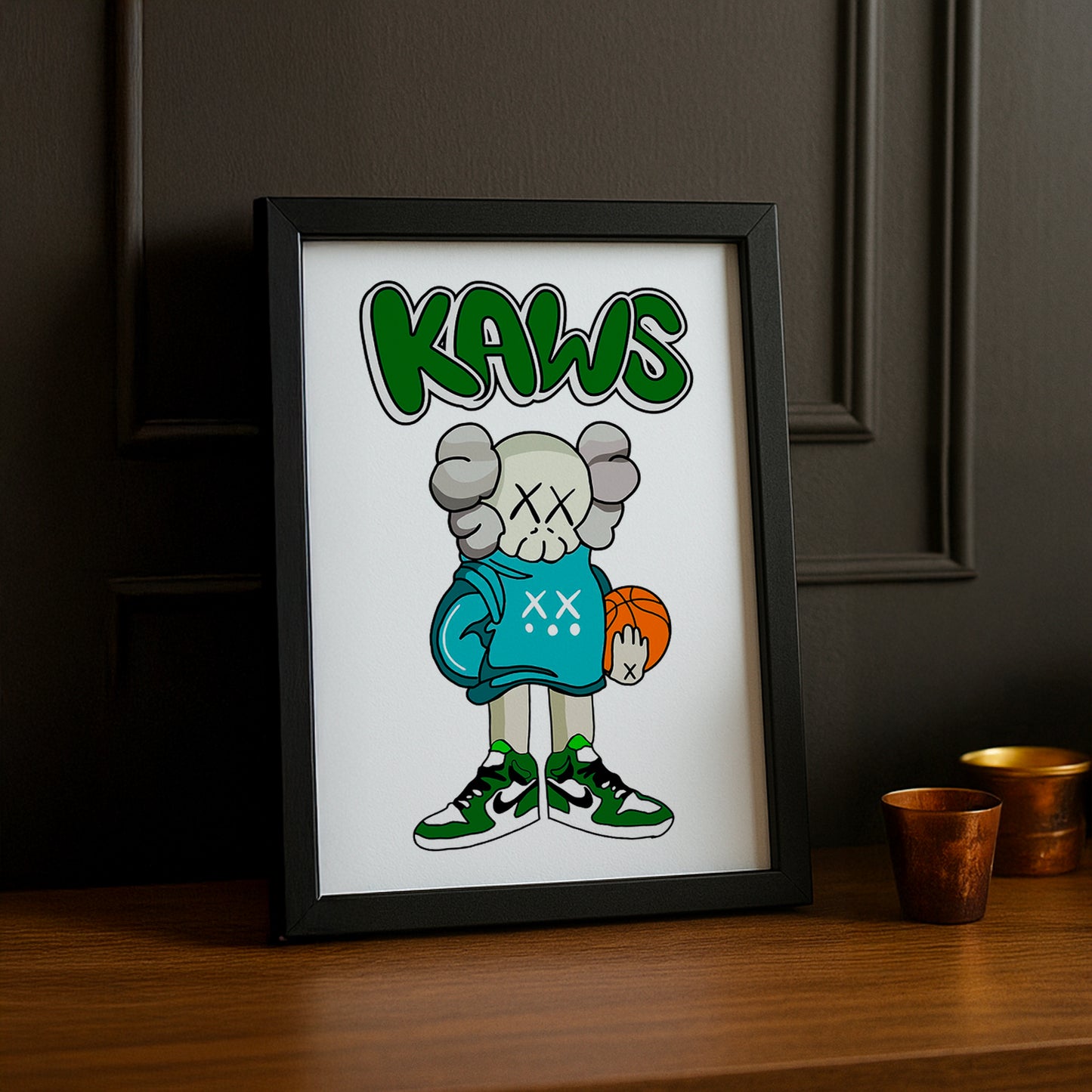Cadre photo Kaws basketball