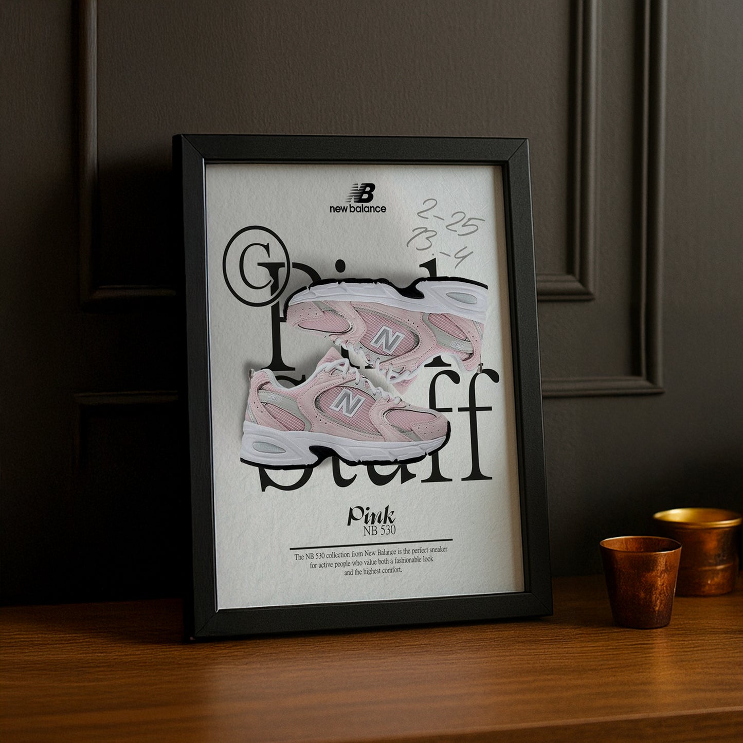 Cadre Photo New Balance - NB 530 Pink