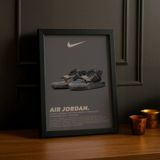 Cadre photo Jordan Jumpman Jack Dark Mocha x Travis Scott