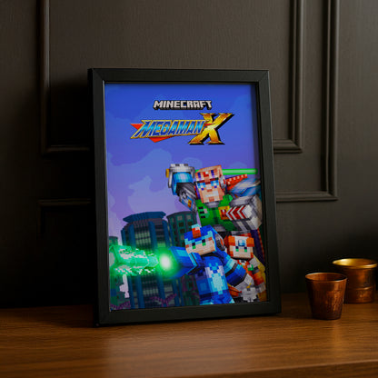 Cadre photo Minecraft - Megaman