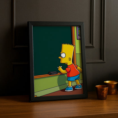 Cadre Photo Les Simpsons - Bart Simpson Punition