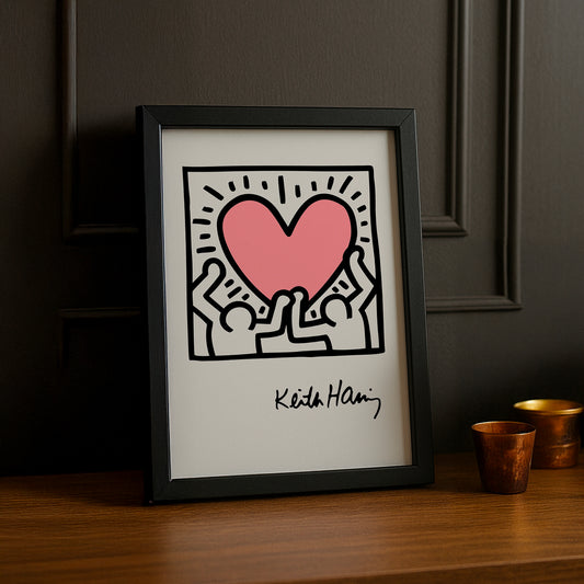 Keith Haring Herz-Bilderrahmen 