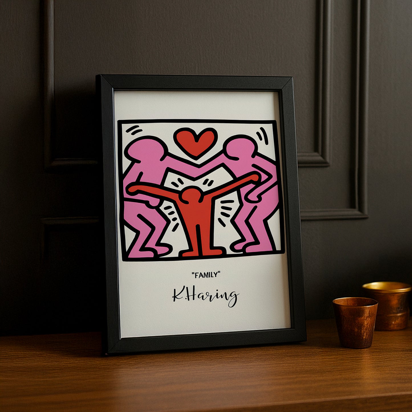 Cadre photo Keith Haring "Family"