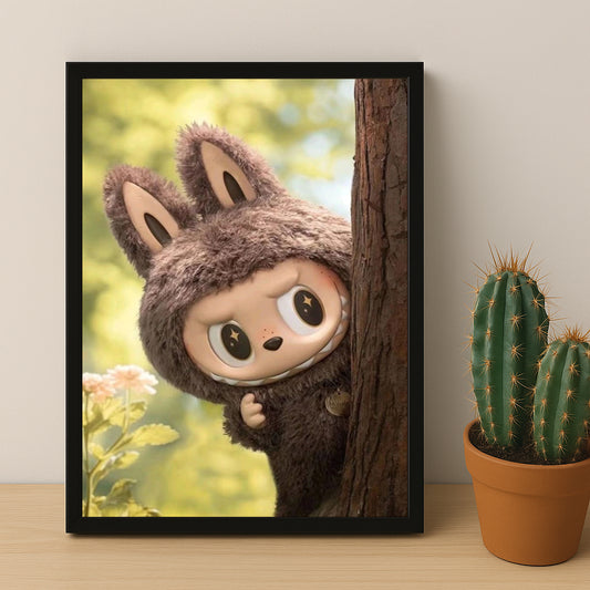 Poster Labubu - Cache-cache