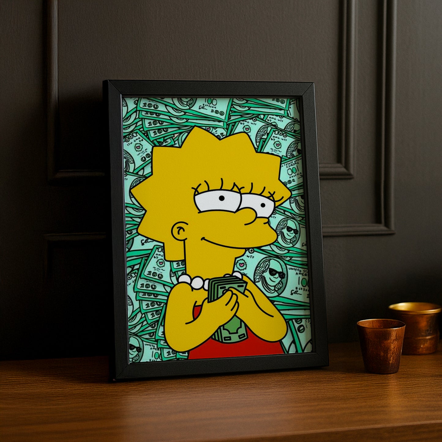Cadre Photo Les Simpsons - Lisa Simpson Dollars