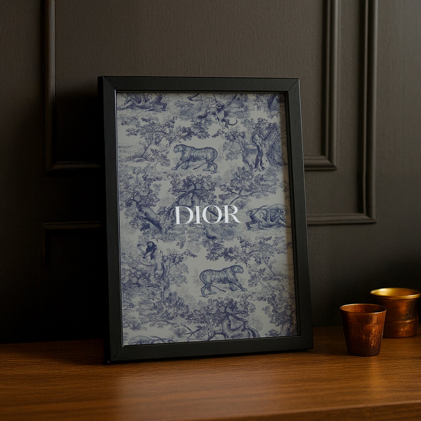 Cadre photo Dior Gris Dessin
