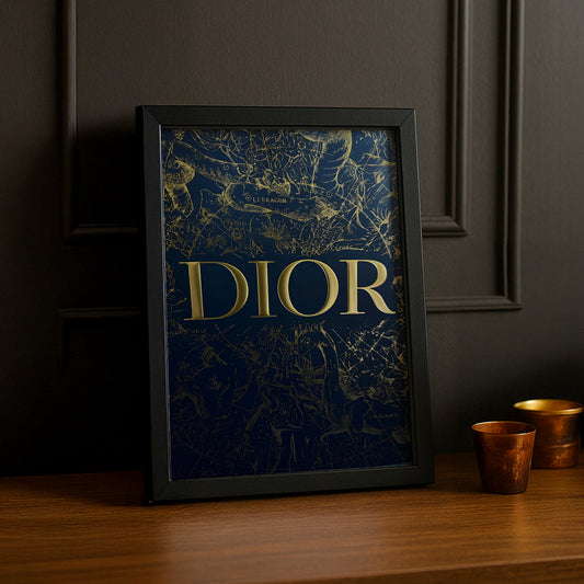 Cadre photo Dior - Blue & Gold