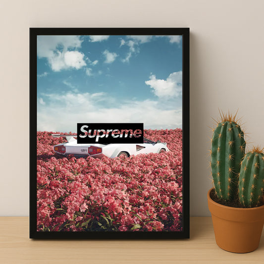 Poster Supreme - Roses x Ferrari
