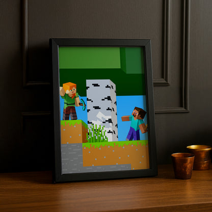 Cadre photo Minecraft - 15 e anniversaire