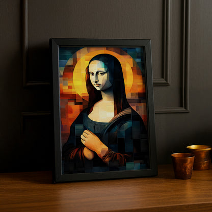 Cadre photo Mona Lisa La Joconde mosaïque