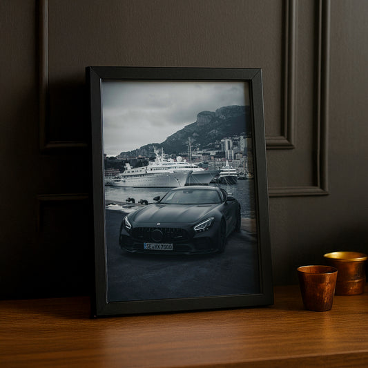 Cadre photo Mercedes C63 noir