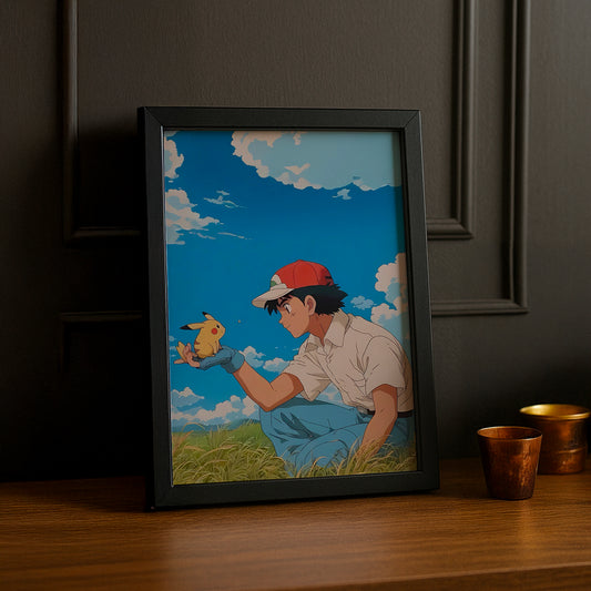 Cadre Photo Pokémon - Sacha x Pikachu