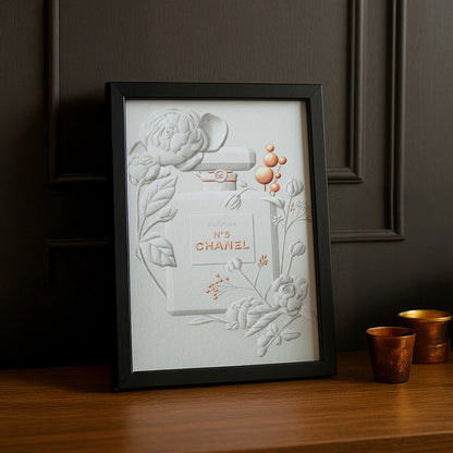 Cadre photo Chanel - N°5 Full White x Gold