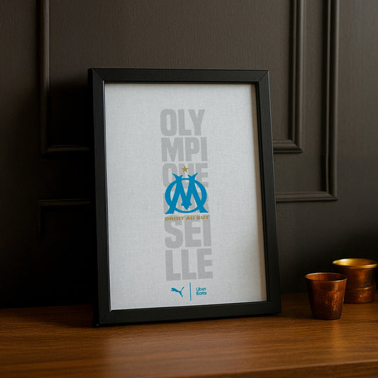 Cadre Photo Olympique de Marseille - Droit au But White