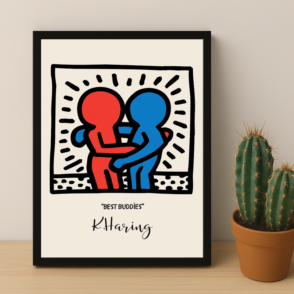 Cadre photo Keith Haring "Best Buddies"