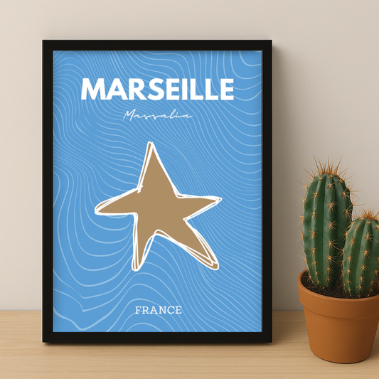 Olympique de Marseille Étoile - Poster
