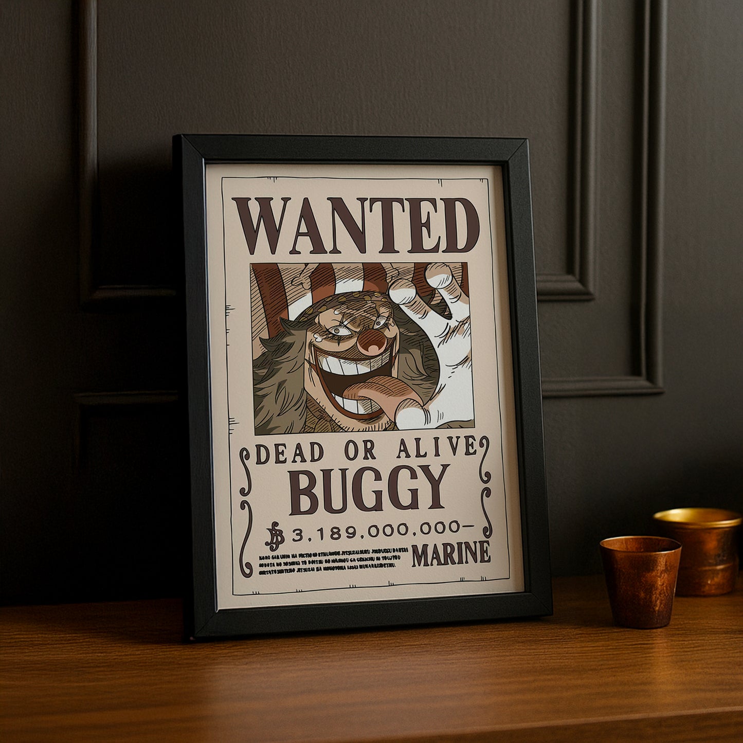 Cadre photo One Piece - Wanted Buggy