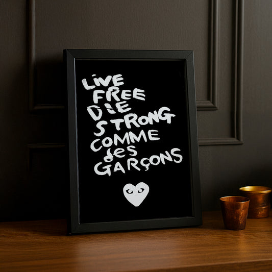 Poster Comme Des Garçons - Live Free