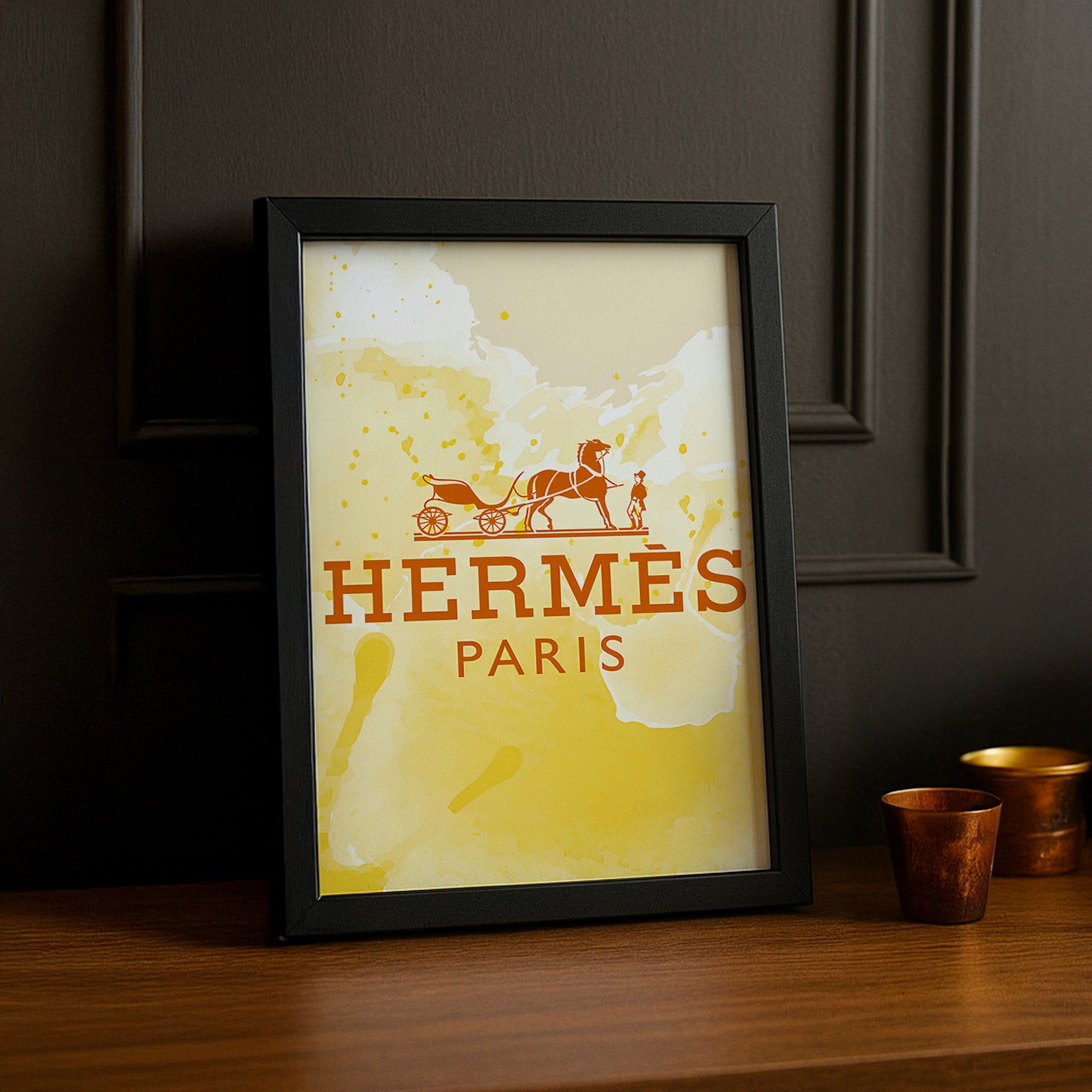 Cadre photo Hermès - Jaune