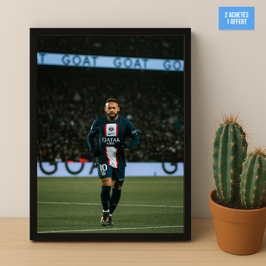 Poster encadrée Paris Saint-Germain - Neymar Junior