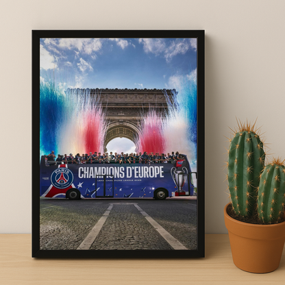 Cadre photo PSG Champion d'Europe