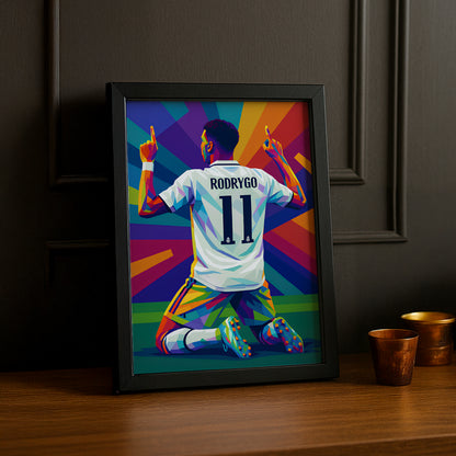Cadre Photo Rodrygo Real Madrid – Affiche HD Encadrée Papier Premium