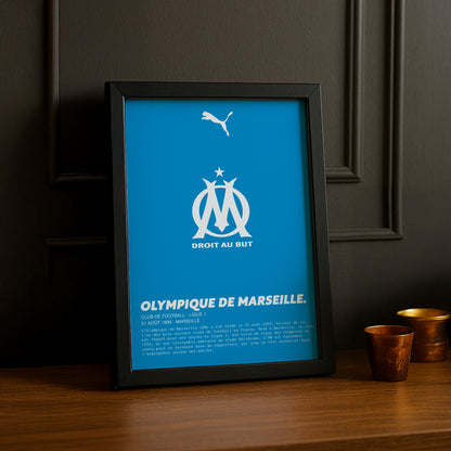 Cadre photo Olympique de Marseille logo