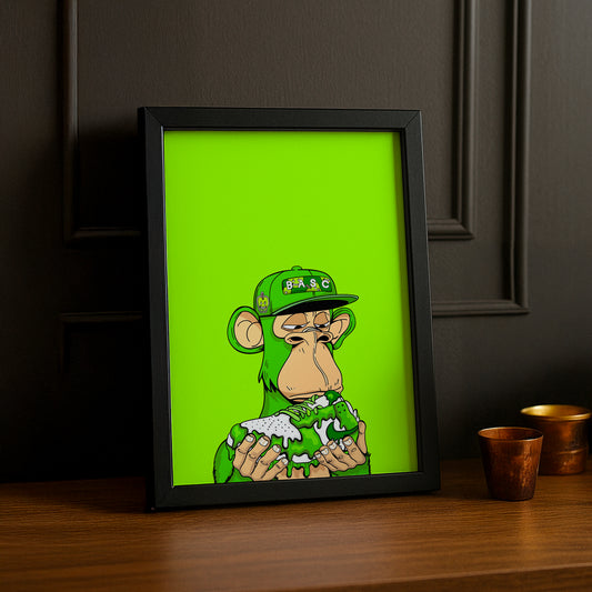 Cadre photo Bayc Ape Nike Dunk SB Green
