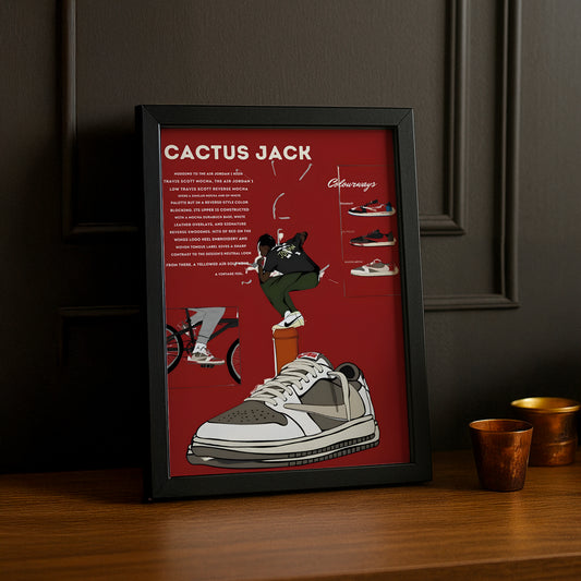 Poster encadré Cactus Jack x Air Jordan