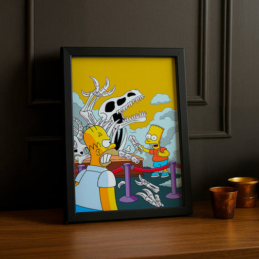 Cadre Photo Les Simpsons - Homer et Bart Musée