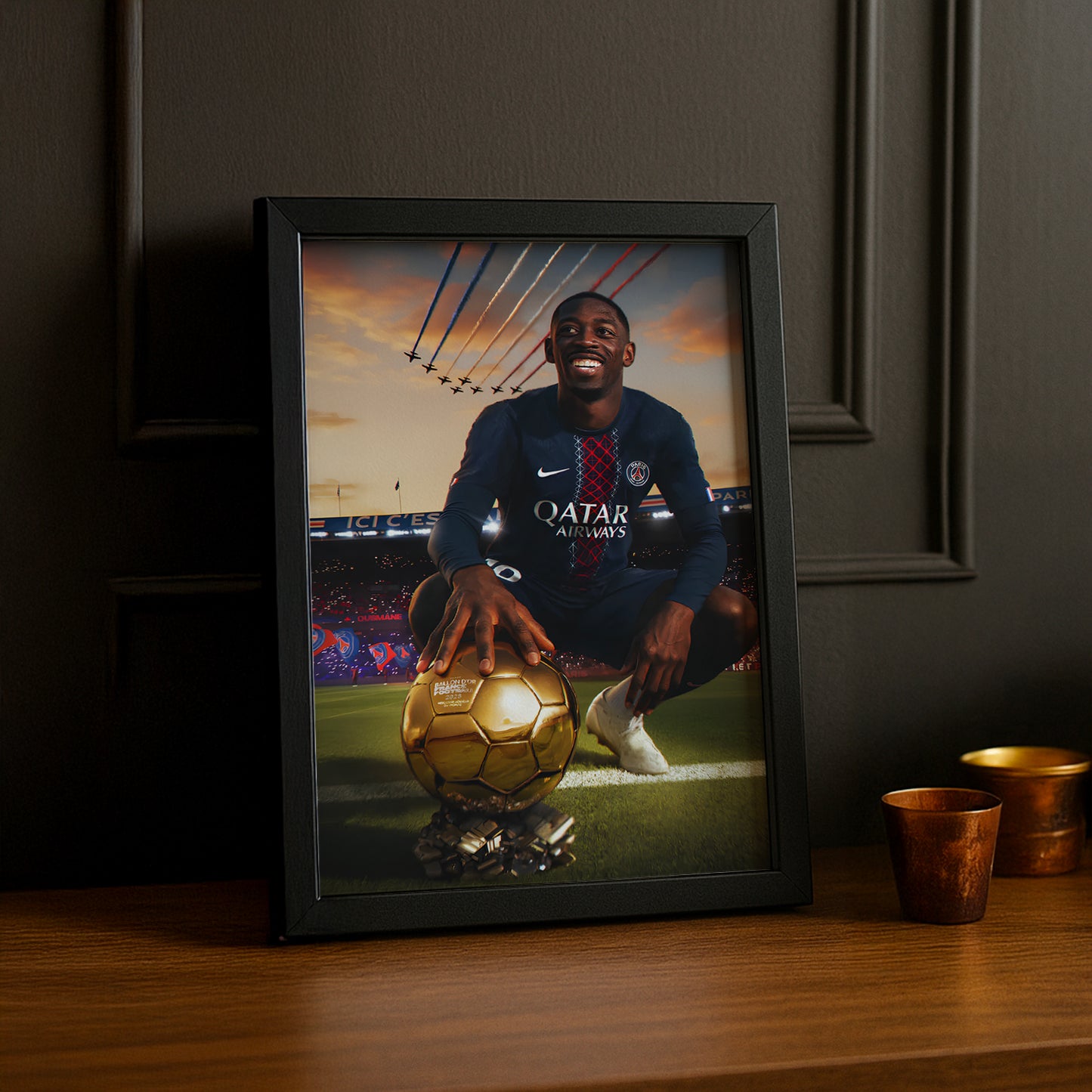 Poster Ousmane Dembélé Ballon d'Or 2025 Stade des Princes