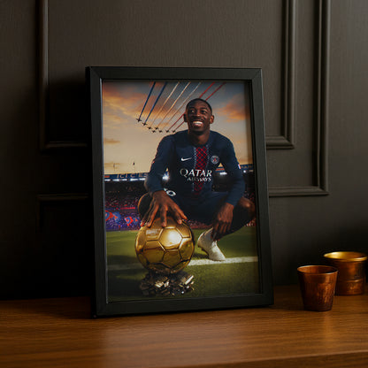 Poster Ousmane Dembélé Ballon d'Or 2025 Stade des Princes