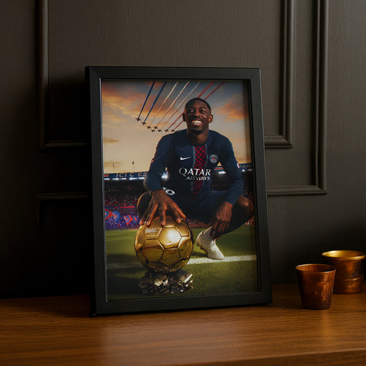Poster Ousmane Dembélé Ballon d'Or 2025 Stade des Princes