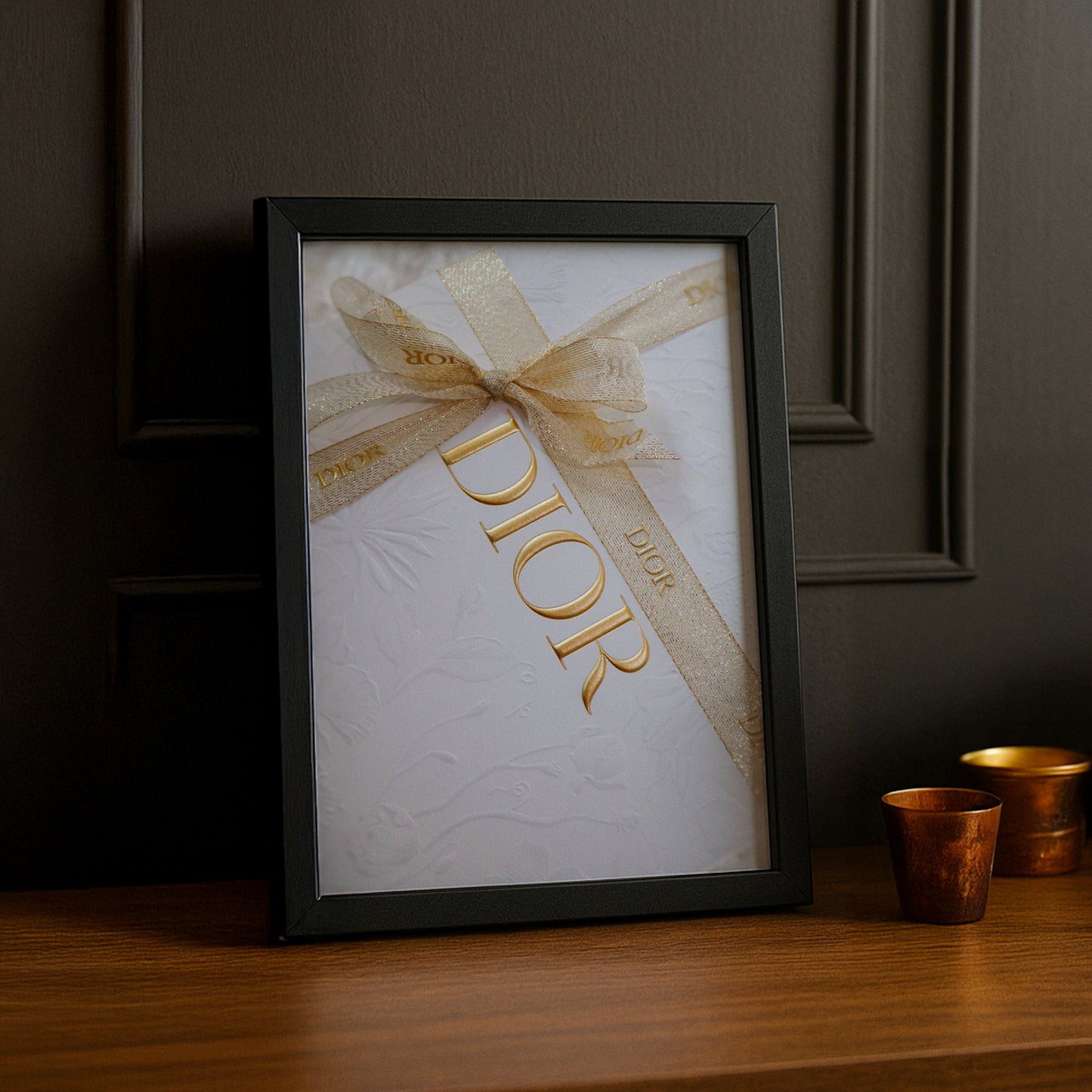 Cadre photo Dior - Ruban dorée