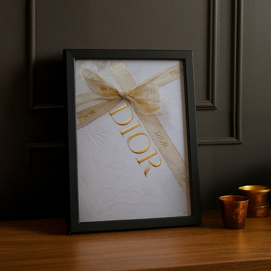 Cadre photo Dior - Ruban dorée