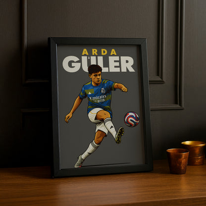 Cadre Photo Arda Güler Real Madrid – Affiche HD Encadrée Papier Premium