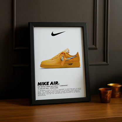 Cadre photo Off-White x Nike Air Force 1 Lemonade